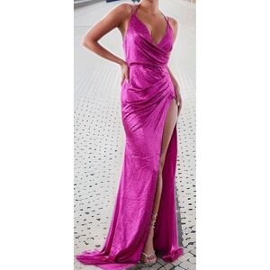 Fairy Princess Prom Dress Formal Gown Maxi Rhinestone‎ Satin Bodycon Barbiecore